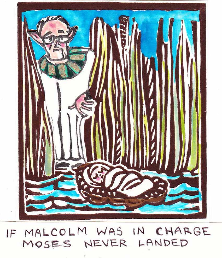 Malcolm Turnbull and Moses, Cartoon by Natasha Williams-Novak