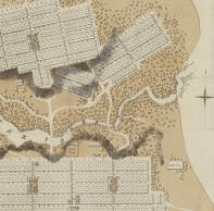 A portion of William Light's plan of Adelaide